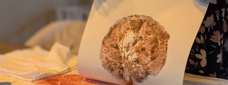 Het maken van een placenta afdruk als post-partum ritueel